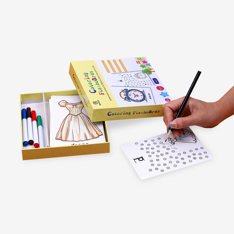 Hình minh họa đầy màu sắc và hấp dẫn Thẻ chơi giáo dục với tùy chỉnh Có