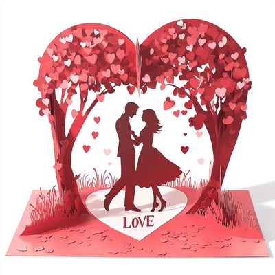 Giá tốt. Các chủ đề khác nhau giấy nghệ thuật Ngày Valentine cặp vợ chồng Thẻ chúc mừng làm bằng giấy trực tuyến